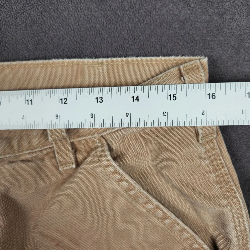 Vintage Carhartt Washed Duck Work Shorts Mens 32 Tan Canvas B25 SDL Workwear